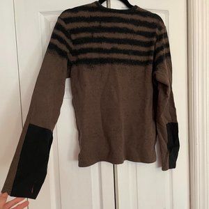 Stephan Schneider Striped Black and Brown Sweater